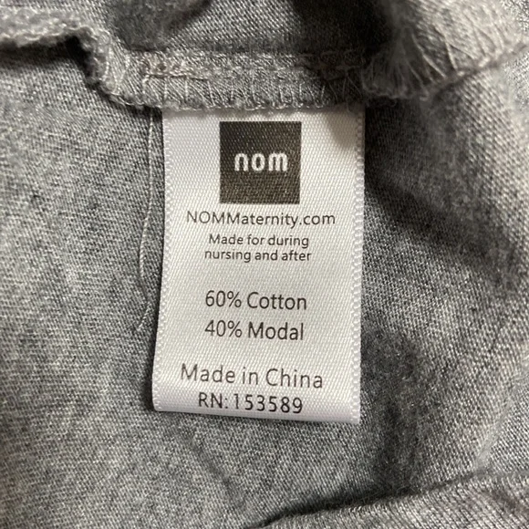 NWOT Women’s Nom Maternity - Grey and Ruffled Maria Nursing top. Size Medium. - Picture 14 of 16